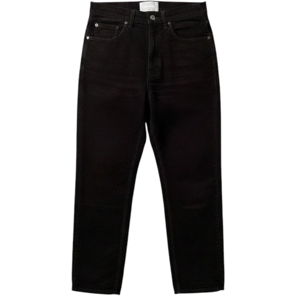 Everlane Baby Cord Cheeky Crop 26 Black High Rise Straight Leg Dark Academia